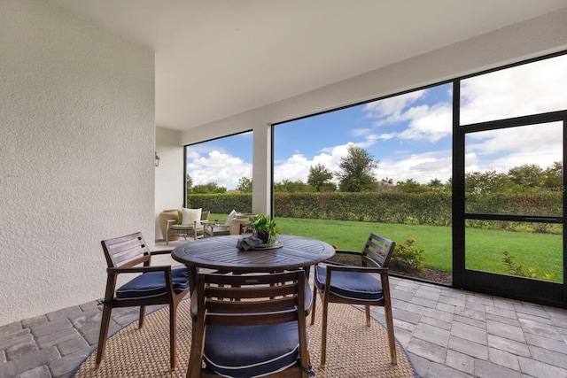 view of sunroom