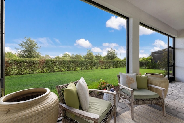 view of sunroom