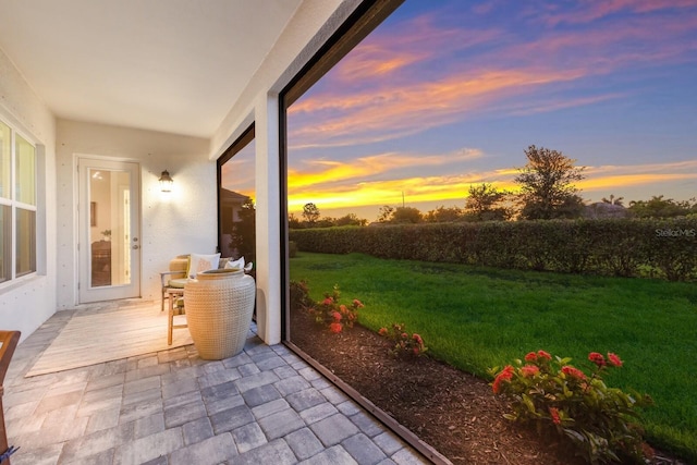 view of sunroom