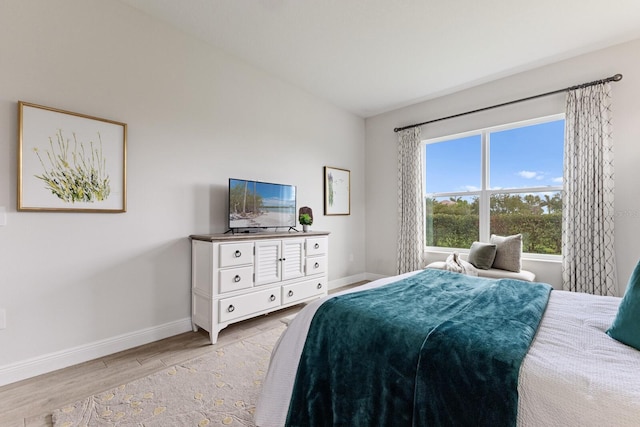 bedroom featuring light hardwood / wood-style flooring