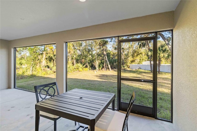 sunroom / solarium with plenty of natural light