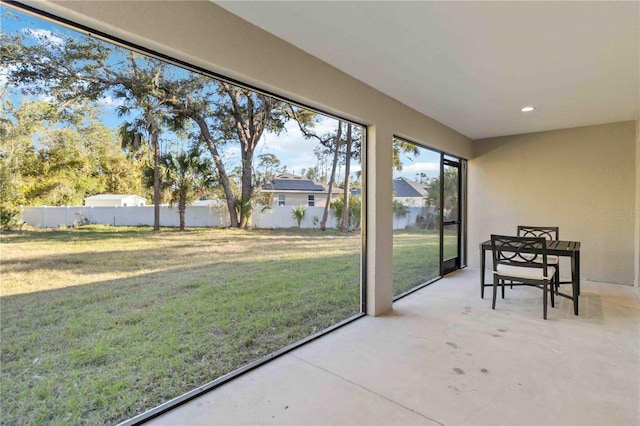 view of sunroom / solarium