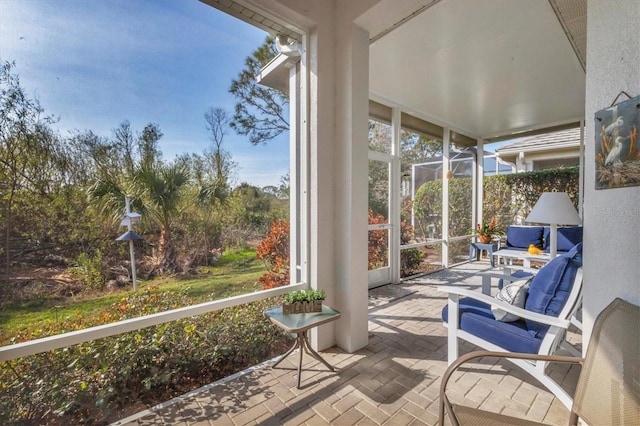 view of sunroom