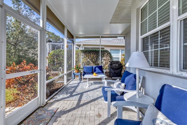 view of sunroom