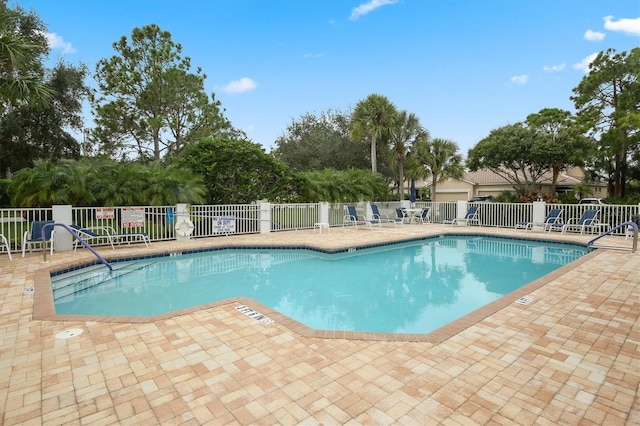 view of pool with a patio area