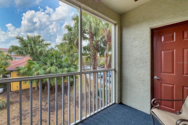 view of sunroom