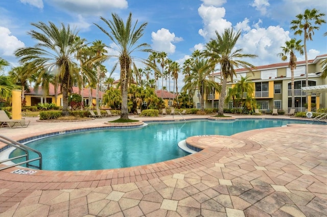 view of pool with a patio