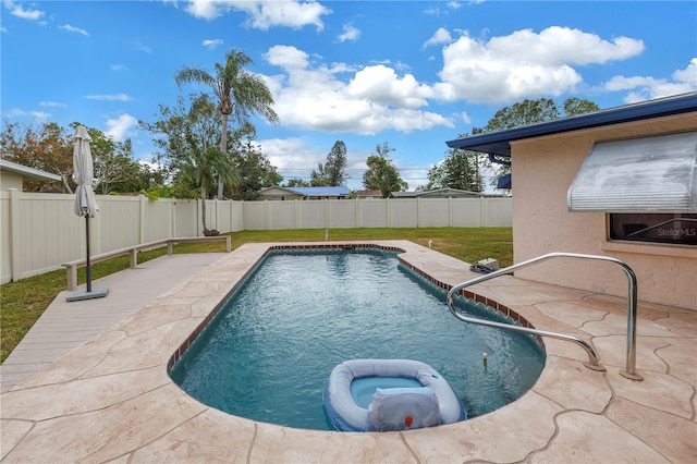 view of pool with a patio