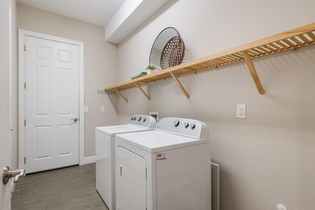 laundry area featuring independent washer and dryer