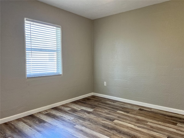 empty room featuring wood-type flooring