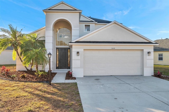 view of front facade with a garage