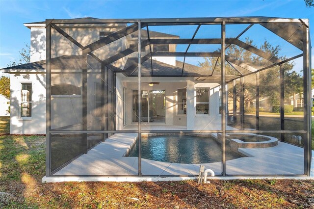 14146 Cattle Egret Pl, Bradenton, FL 34202 - view of swimming pool featuring a lanai and a patio area
