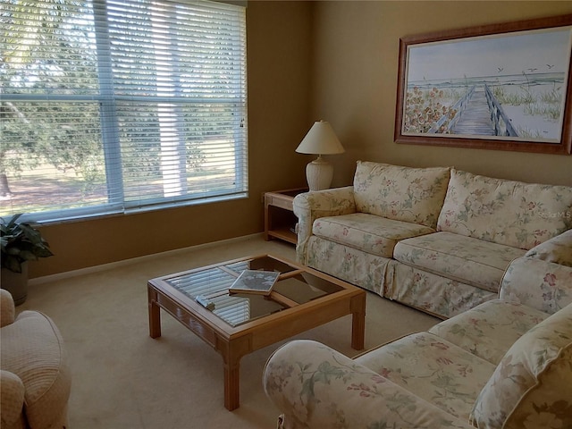 view of carpeted living room