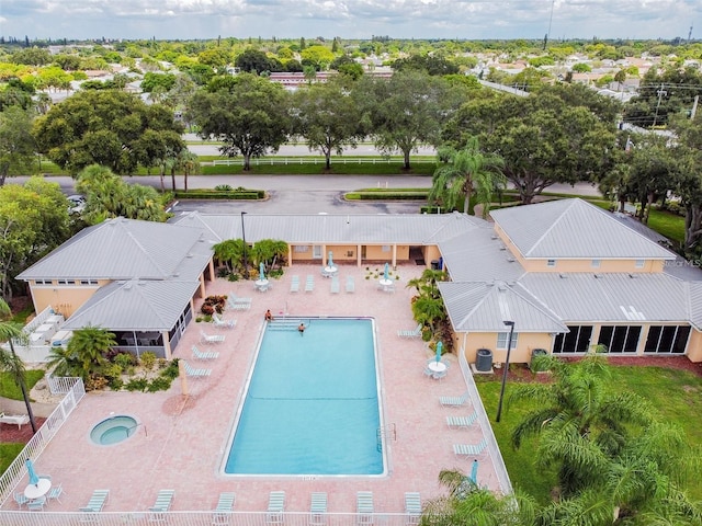 birds eye view of property