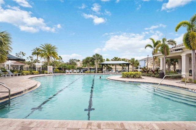 view of pool with a patio