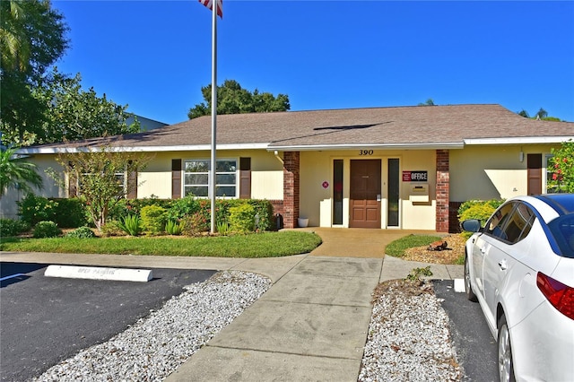 view of single story home