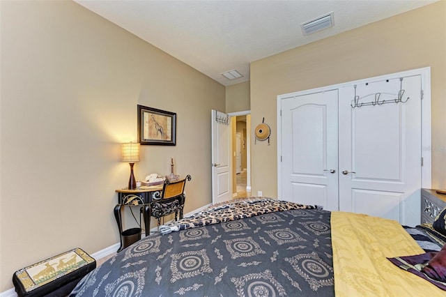 bedroom featuring a closet