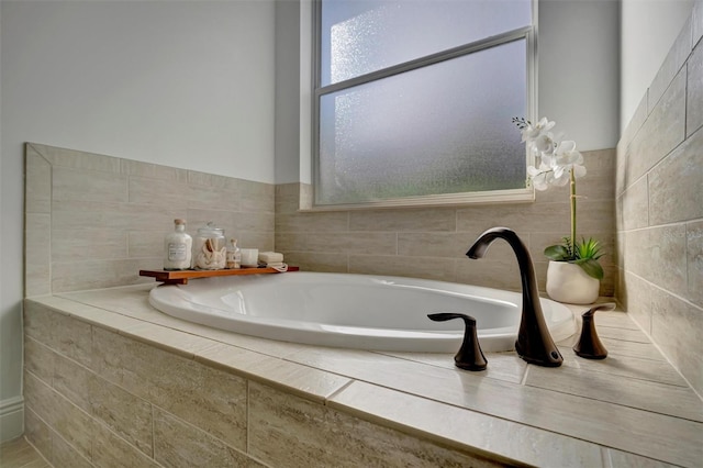 bathroom with a tub