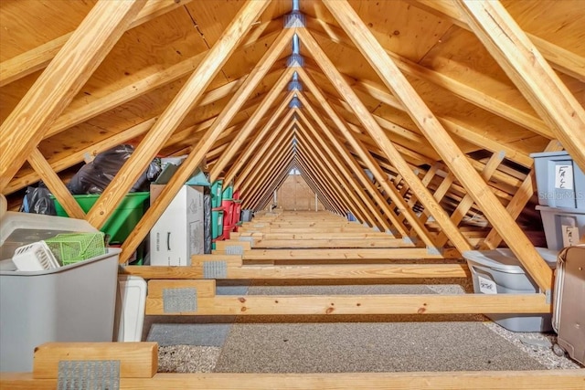 view of attic