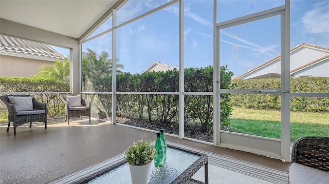 view of sunroom / solarium