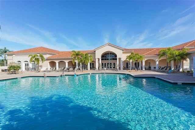 view of pool with a patio area