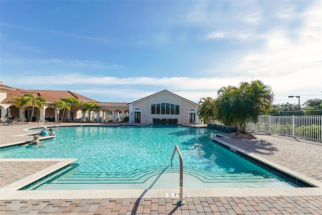 view of pool with a patio