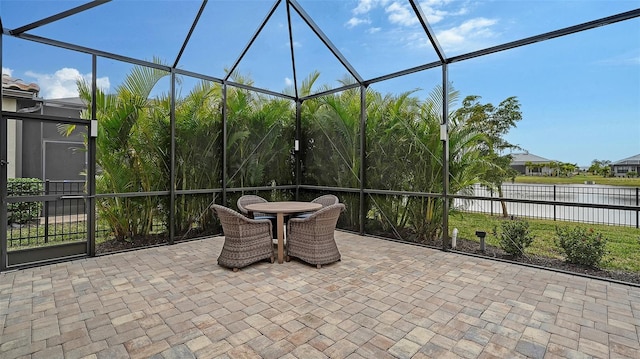 view of sunroom