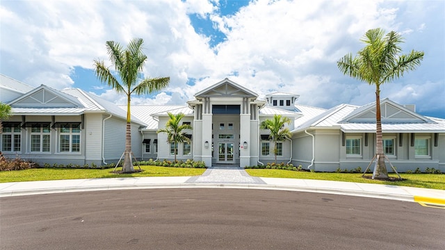 view of front of home featuring french doors