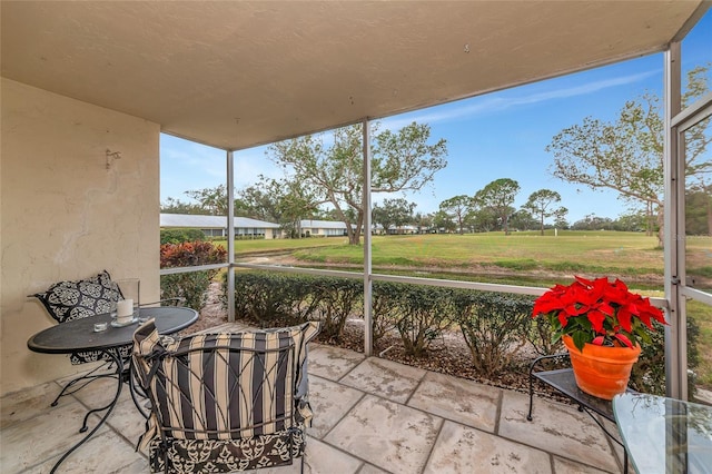 view of sunroom