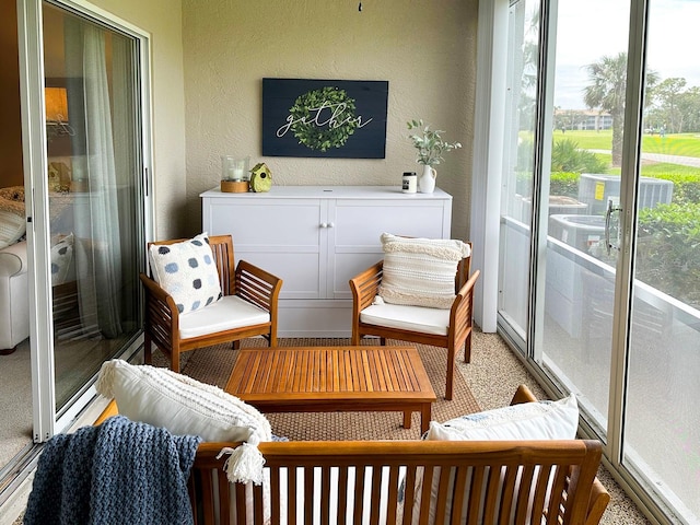 view of sunroom