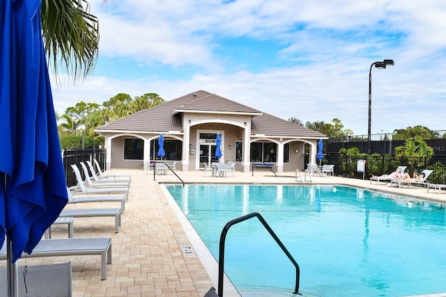 view of pool with a patio