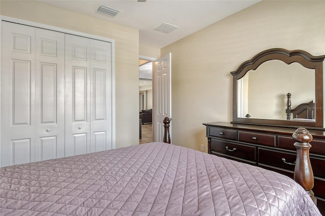 bedroom with a closet