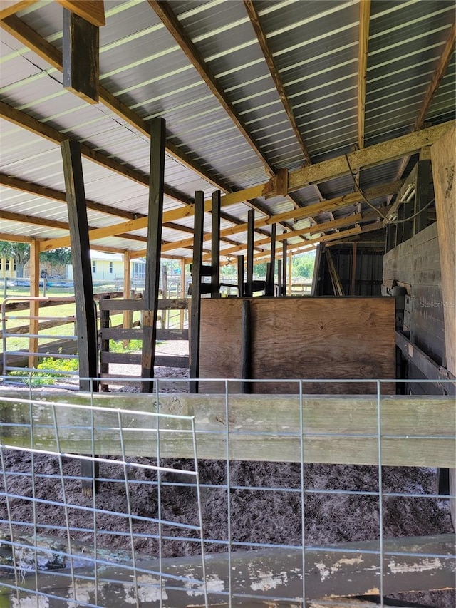 view of horse barn