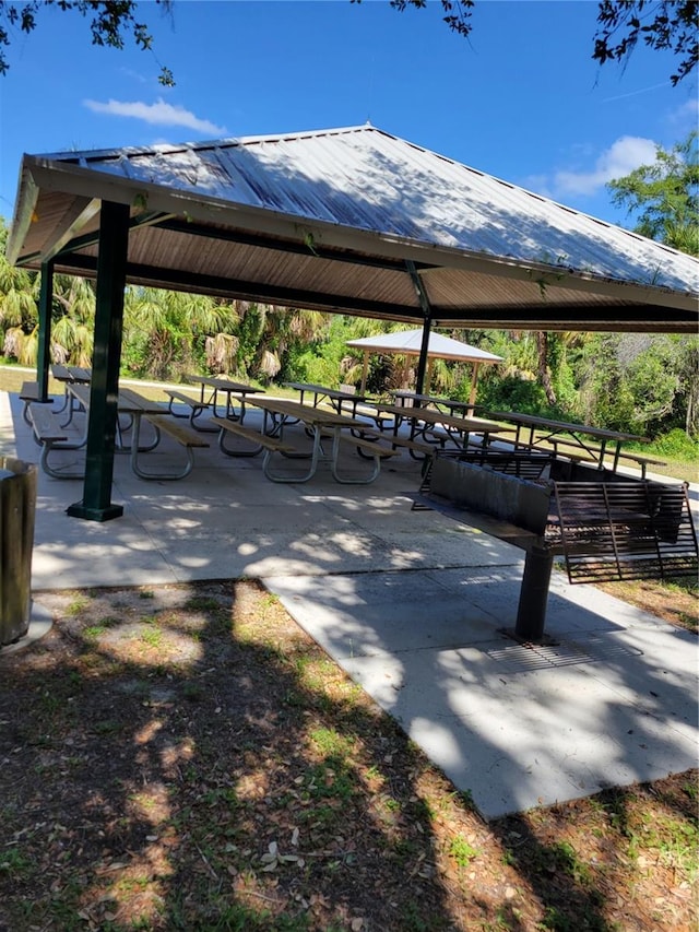 view of community with a gazebo