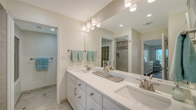 bathroom featuring vanity