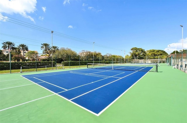 view of tennis court