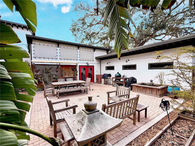 view of patio featuring area for grilling