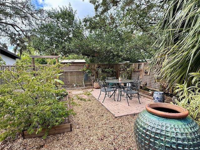 view of yard featuring a patio