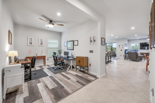 office with ceiling fan