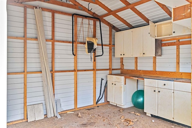 interior space with lofted ceiling