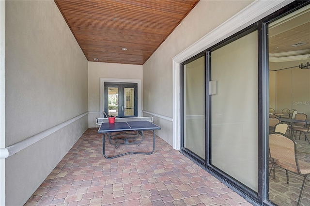 view of patio / terrace featuring french doors