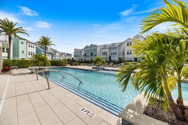 view of pool with a patio