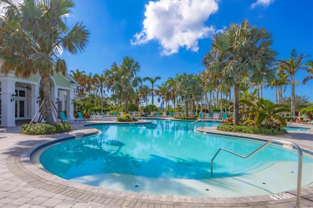 view of pool with a patio area