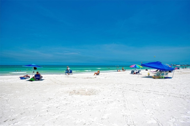 water view featuring a beach view