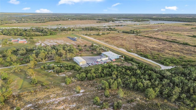 bird's eye view with a rural view