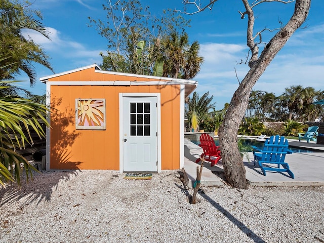 view of outbuilding