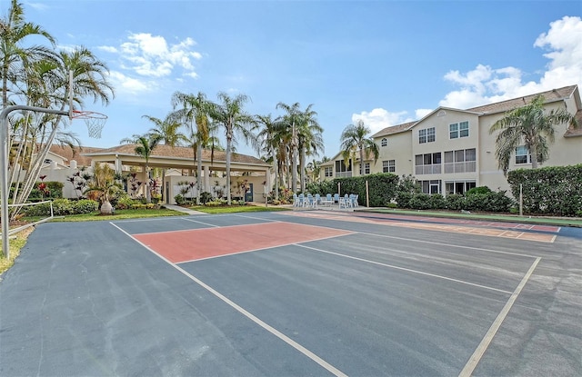 view of basketball court