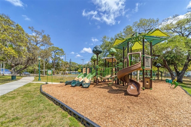 view of jungle gym