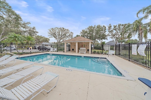 view of pool with a patio area