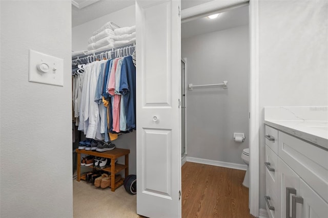 interior space featuring light hardwood / wood-style floors